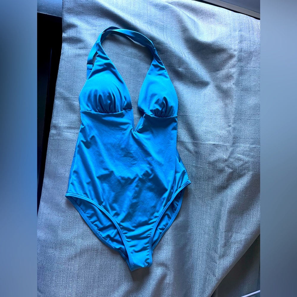 Heidi Klum swim Blue One Piece Swimwear size 8